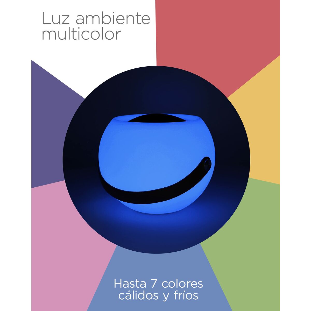 Boxă Bluetooth portabilă cu LED – Alb | 5W