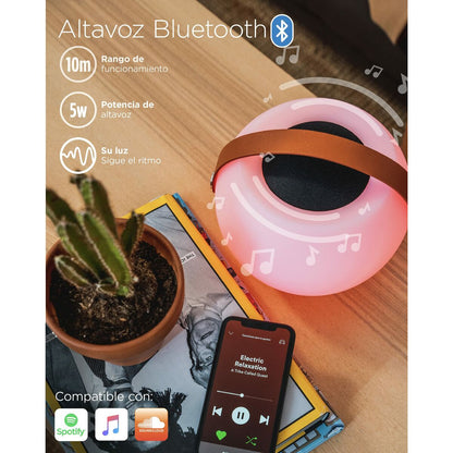 Boxă Bluetooth portabilă cu LED – Alb | 5W