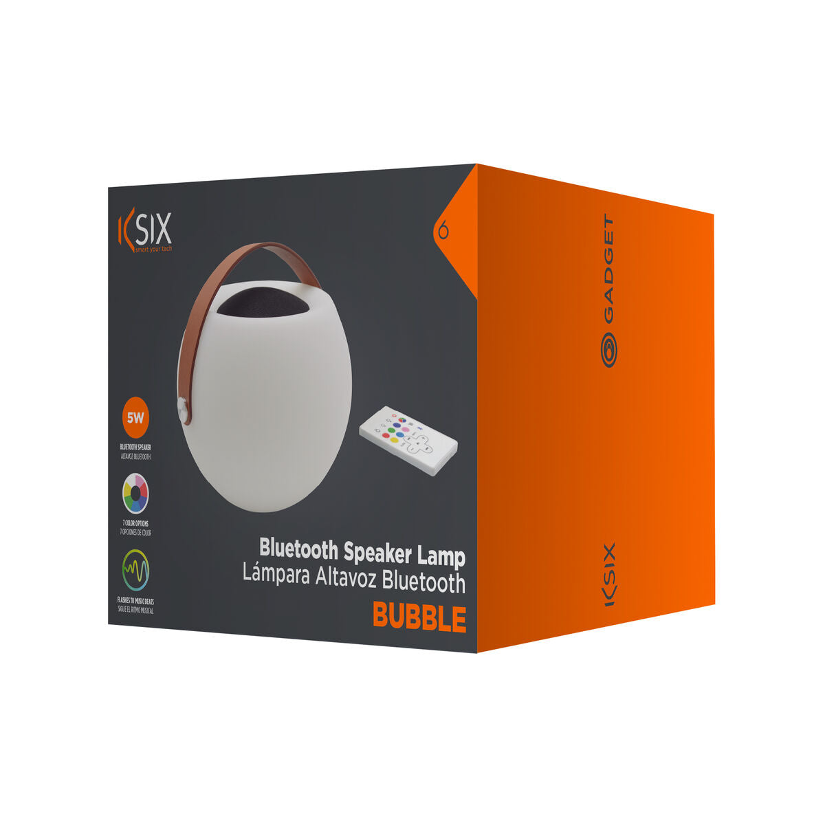 Boxă Bluetooth portabilă cu LED – Alb | 5W