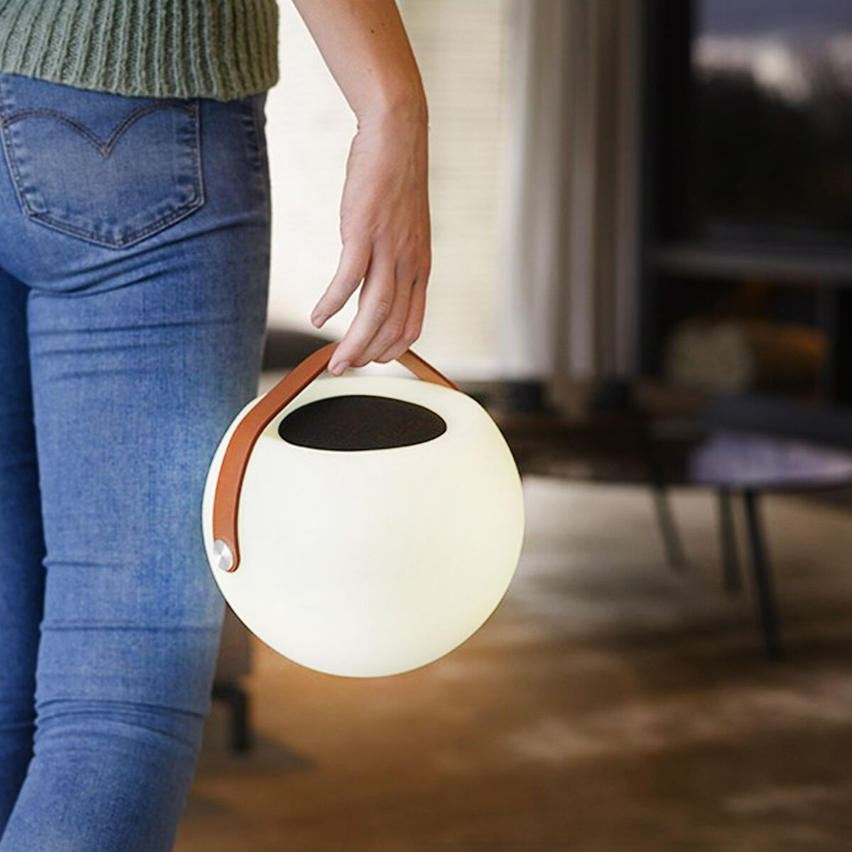 Boxă Bluetooth portabilă cu LED – Alb | 5W